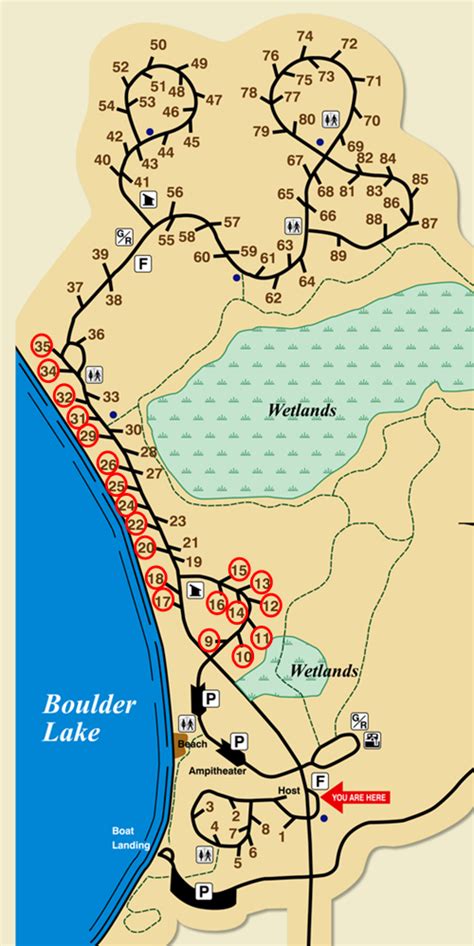 Boulder Lake Campground Map