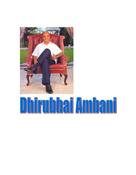 SOLUTION: Dhirubhai ambani biography - Studypool