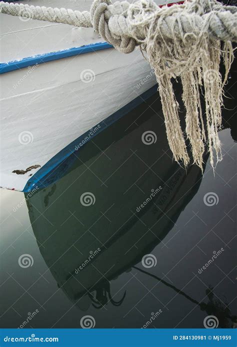 Fishing boats at night stock image. Image of reflections - 284130981