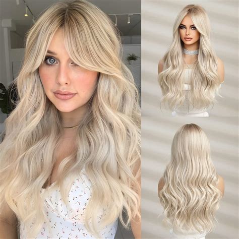 Amazon JOOLER Blonde Wig With Bangs Platinum Blonde Wigs For