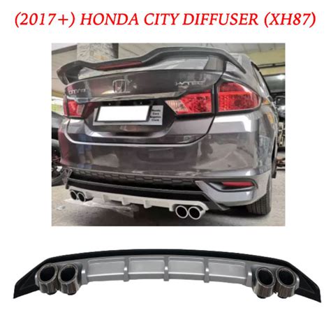 GECA 2017 2018 2019 2020 2021 2022 2023 Honda City Car Rear Bumper Diffusers Lip Spoiler Body ...