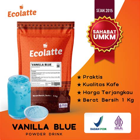 Jual Ecolatte Vanilla Blue Bubuk Minuman Kg Premium Powder Drink Enak