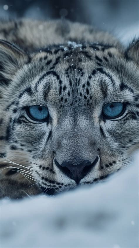 Snow Leopard Wallpaper (Winter landscape, Snowy habitat) #8257