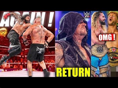 Roman Reigns Against Brock Lesnar Again More Undertaker Expected A