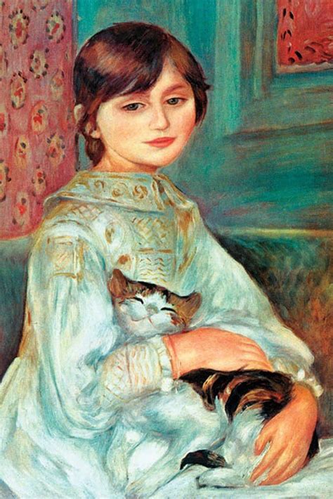 Julie Manet With Cat By Pierre Auguste Renoir Pinturas De Renoir