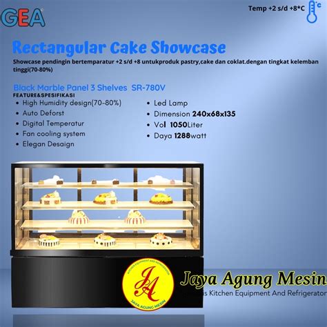 Jual RECTANGULAR CAKE SHOWCASE GEA SR 780V Showcase Cake SR 780V