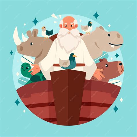 Free Vector | Hand drawn noah's ark illustration