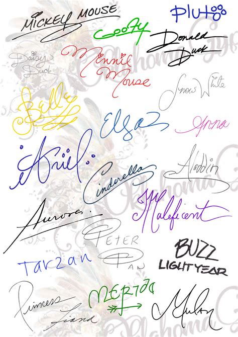 Disney Princess Signatures Digital File – Oklahoma Gypsy Designs