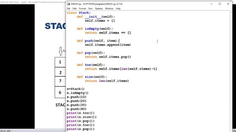 Stack Implementation Using Python Youtube