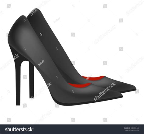 Pair Black Heels Clipart