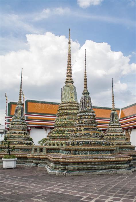 Pagoda Is In Wat Pho Bangkok Thailand Stock Image Image Of Glazed