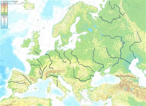 Print Map Quiz Mapa físico Europa Examen geografía mapa