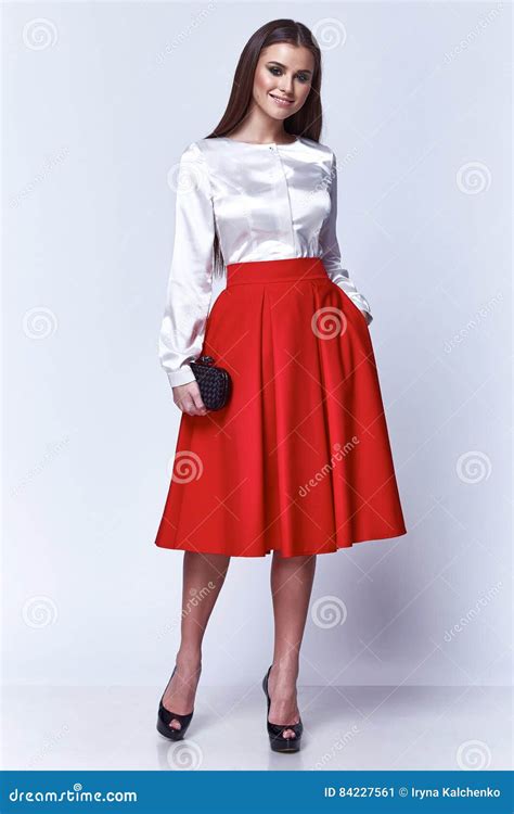 Fashion Style Woman Perfect Body Shape Brunette Hair Wear Beautiful Model Stock Image Image Of