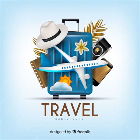 Premium Vector Realistic Travel Background