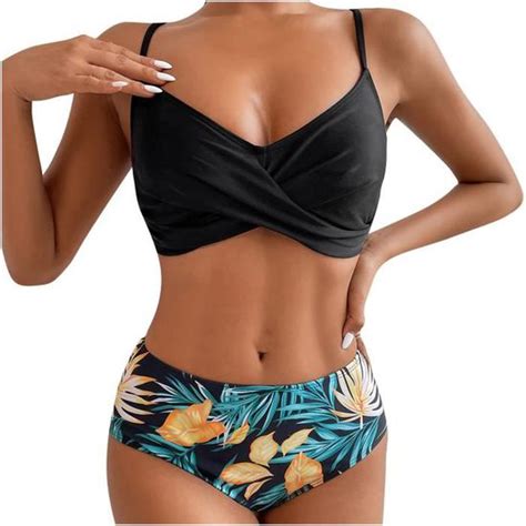 Lukcolor Maillot De Bain Bikini Push Up Rembourr Grande Taille Pour