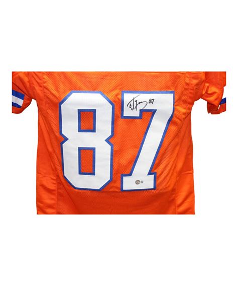 Ed McCaffrey Autographed/Signed Pro Style Jersey TB Orange Beckett ...