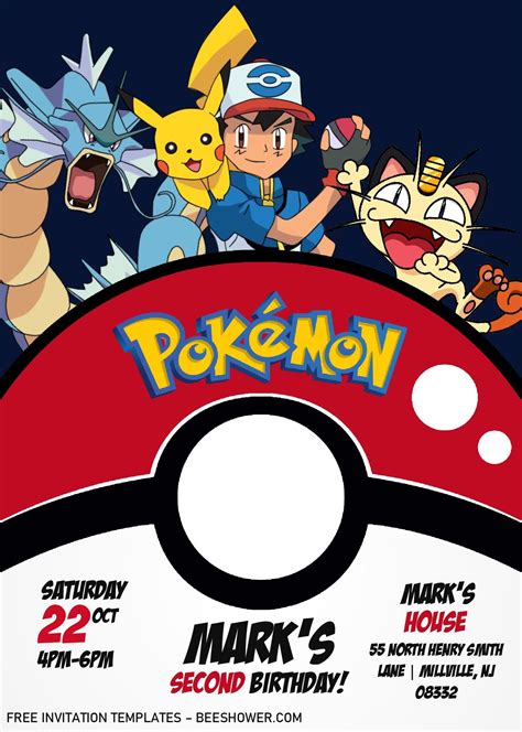 Printable Pokemon Invitations