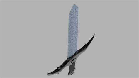 Ice Sword 3d Model Turbosquid 1992192