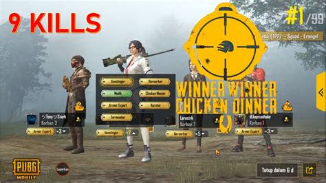 9 KILLSWINNER WINNER CHICKEN DINNERMVPMODE CLASSIC ERANGELSQUAD