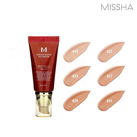 【楽天市場】missha ミシャ Mパーフェクトカバー Bbクリーム Spf42 Pa 50ml 27号 オネスティーベージュ 化粧下地 ベース しっとり Bbクリーム 韓国コスメ