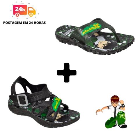 Kit 2 Pares Sandália Papete Chinelo Infantil Homem Aranha thor ben 10 hot whells Masculino