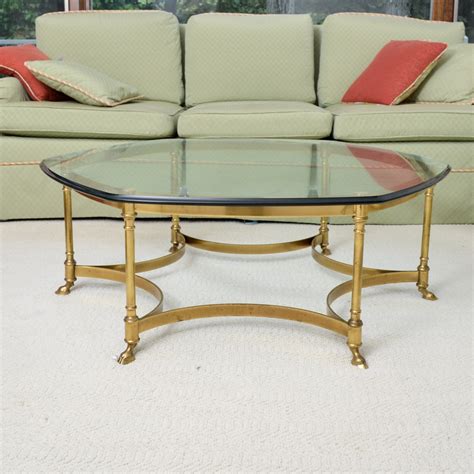 Labarge Glass And Brass Clawfoot Table Ebth