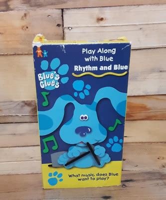 Blues Clues Play Along With Blue Rhythm And Blue VHS Tape Used Cartoon