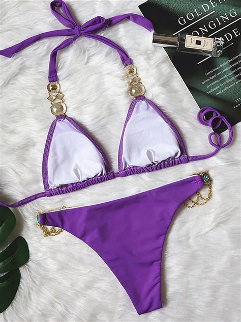 Jewelled Rhinestones Luxury Diamond Bikini Women Swimwear Female Swimsuit Two Pieces Bikini Set