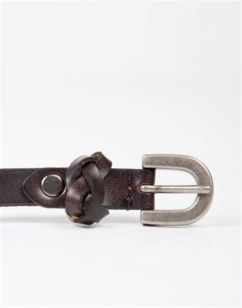 Thin Leather Belt - Brown Leather Belt - Faux Leather – 2020AVE