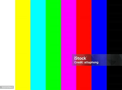 Ilustración De Pantalla De La Tarjeta De Prueba De Barras De Color De