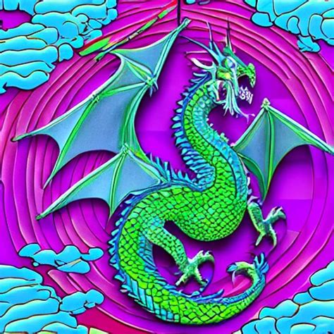 Flying Dragon D Trippy Arthub Ai