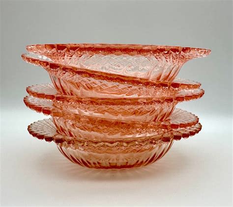 Vintage Pink Bowls Anchor Hocking Miss America Pink Depression Glass