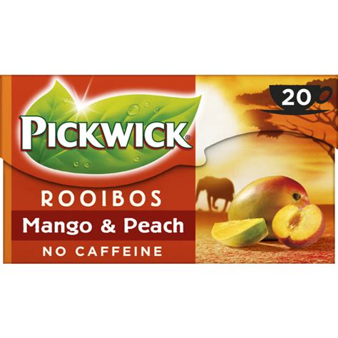 Pickwick Thee Rooibos Mango Peach Pak 20 Theezakjes