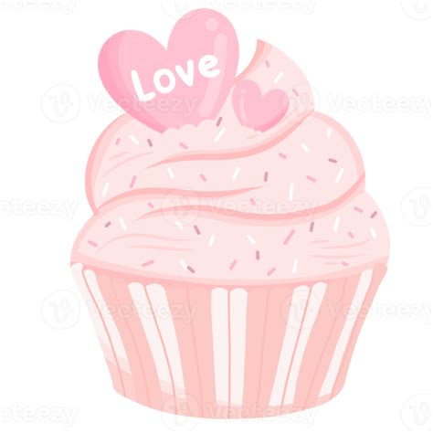 Cupcake Rosa De Amor No Dia Dos Namorados 13270992 PNG