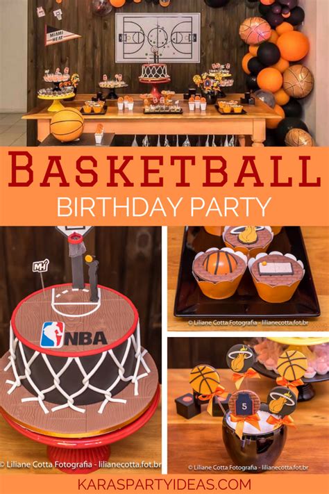 Kara S Party Ideas Basketball Birthday Party Kara S Party Ideas