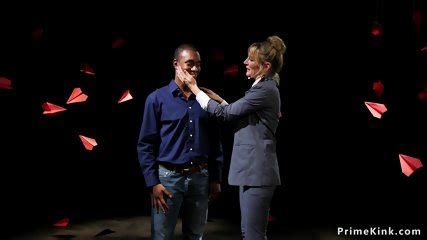 Blonde Domme Anal Fucks Black Male Slave