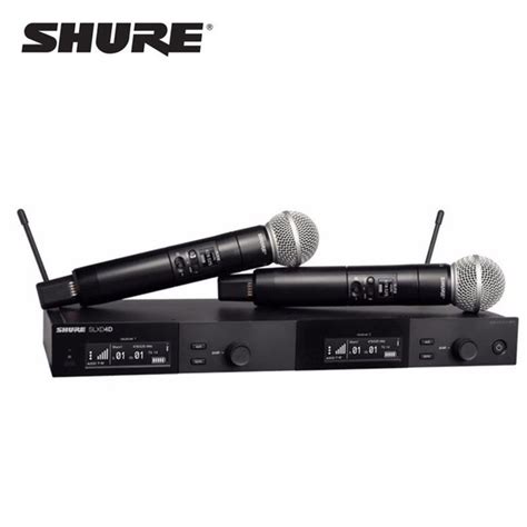 Двухканальный беспроводной ручной микрофон SHURE SLXD24D/SM58 - купить ...