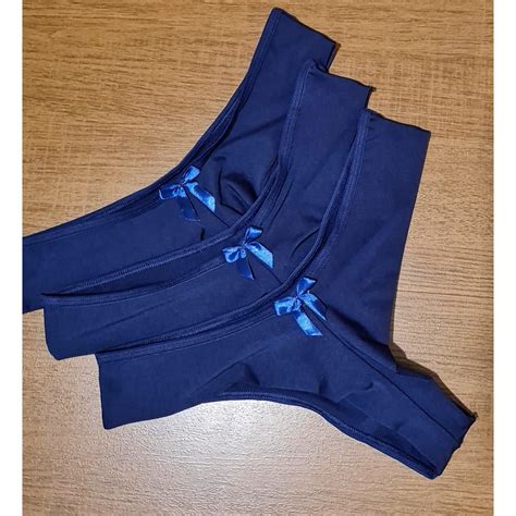 Calcinha Lingerie Feminina Fio Dental Duplo Microfibra Lisa Sexy Atacado Shopee Brasil