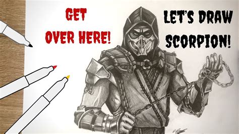 Let S Draw Scorpion Mortal Kombat Youtube