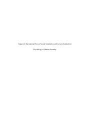 Impact Of Recreational Sex On Sexual Satisfaction And Leisure Satisfaction Docx Impact Of