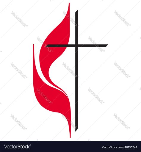 Methodist icon church cross Royalty Free Vector Image