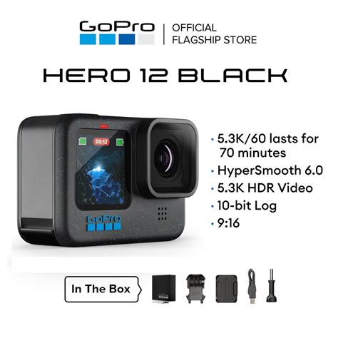 1 Year Warranty Gopro Hero12 Black Waterproofactioncam 53k604k120