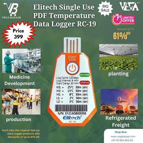 Elitech Single Use Pdf Temperature Data Logger Rc