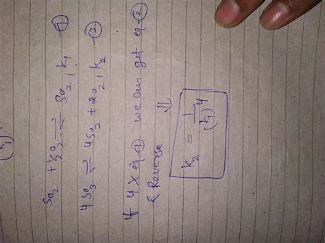 Consider The Two Gaseous Equilibrium Involving SO2 And The