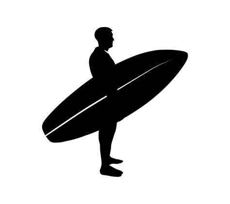 Surfing Logo Design Surfer And Surfboard Silhouette Vector