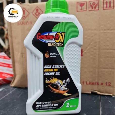 Jual Oli Mesin Daihatsu Astra Genuine R Oil NANO TECH SAE 0W 20 API SN