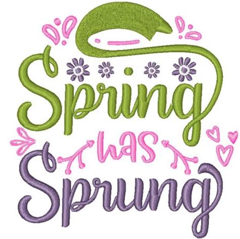 Spring Has Sprung Machine Embroidery Design Embroidery Library At