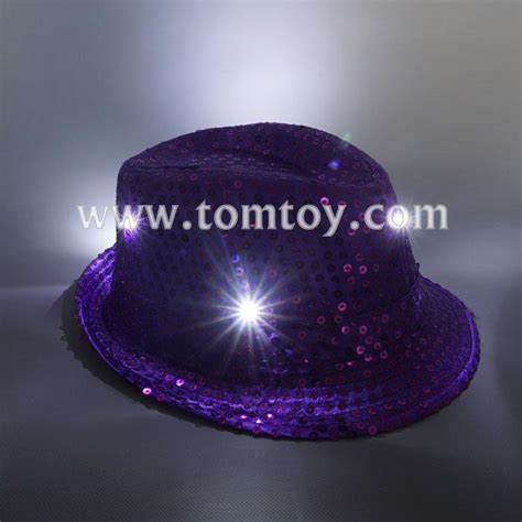 Led Light Up Sequin Fedora Hats Tomtoy