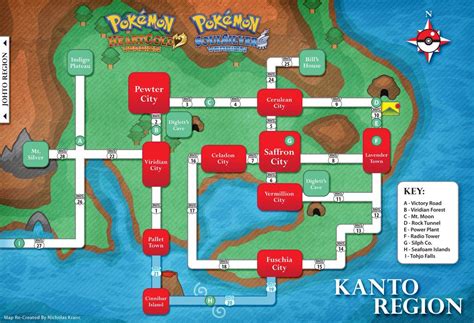 kanto map discover  pokemon map  kanto region pokemon kanto