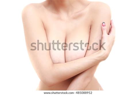 Closeup Portrait Nude Woman Covering Her Stock Photo Shutterstock